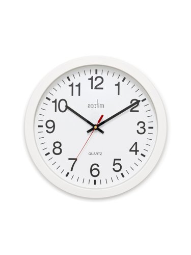 Acctim Controller Wall Clock Silent Sweep 355mm White 93/704