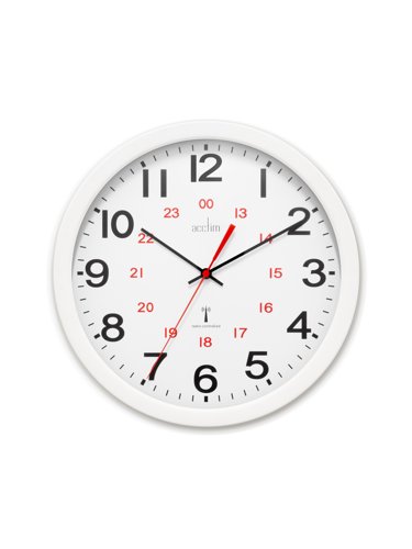Acctim Controller Wall Clock Radio Controlled 300mm White 74172