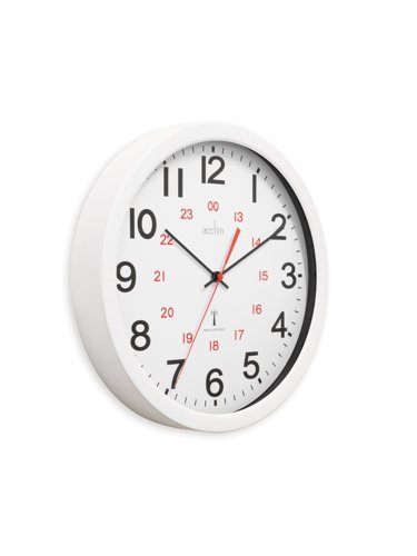 Acctim Controller Wall Clock Radio Controlled 300mm White 74172
