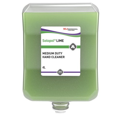 Deb Solopol Lime Medium-Heavy Duty Hand Wash 4 Litre Cartridge - LIM4LTR