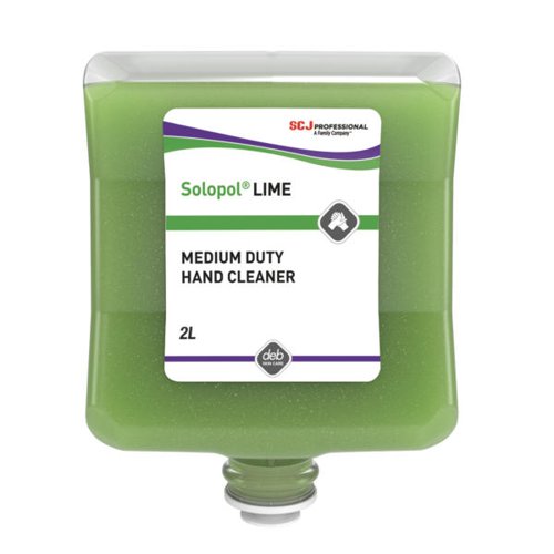 Deb Solopol Lime Medium-Heavy Duty Hand Wash 2 Litre Cartridge - LIM2LT