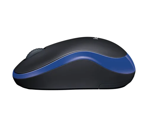 Logitech Wireless Mouse M185, Ambidextrous, Optical, RF Wireless, 1000 DPI, Black, Blue 910-002236