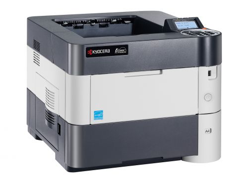 KYOFS4100DN | This fast printer is capable of printing 45 ppm in b/w and will slot into any network environment. It boasts enhanced security features with card authentication, private print and hard disk protection. Enhanced paper handling capabilities will give extra benefit to your team. With long life components it has an exceptionally low running costs and environmental impact.