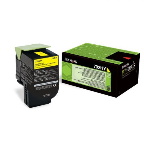 Lexmark Return Program 702HY (High Yield: 3,000 Pages) Yellow Toner Cartridge