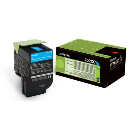 Lexmark 702XC Ext High Yield Return Cyan Toner 4K
