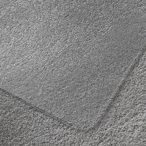Floortex Floor Protection Mat Cleartex Ultimat Polycarbonate Low and Med Pile Carpets Up To 12mm Pile Height 119 x 75cm wLip Transp UFR11197523ER