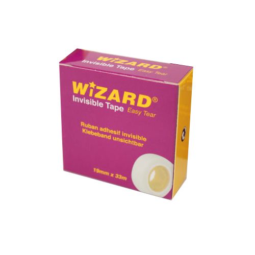 Wizard Invisible Adhesive Tape Small Core 19mm x 33m