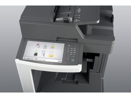 LEX24T7817 | High-performance monochrome printing meets rapid colour scanning and smart MFP features in a multifunction product (MFP) that’s available with a choice of finishers and input trays in a freestanding onfloor configuration.