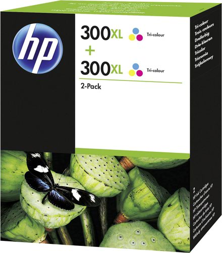 HP 300XL Tri-Colour Ink Crtg Twin Pack