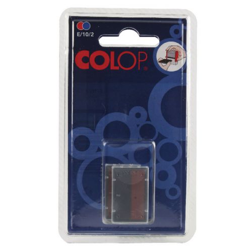 Colop E/10/2 Replacement Stamp Pad Fits S160/S160/L Blue/Red (Pack 2) - 107132 Colop