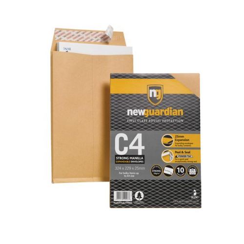 New Guardian C4 Gusset Envelope 130gsm PK10