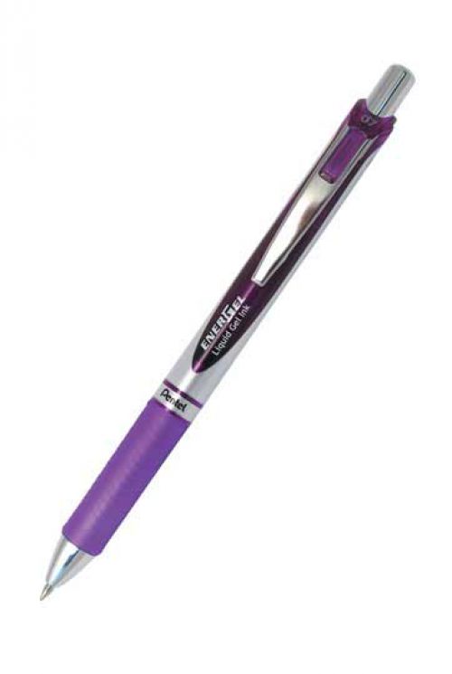 Pentel EnerGel Xm Retractable Gel Pen Violet BL77-VO [Box 12]