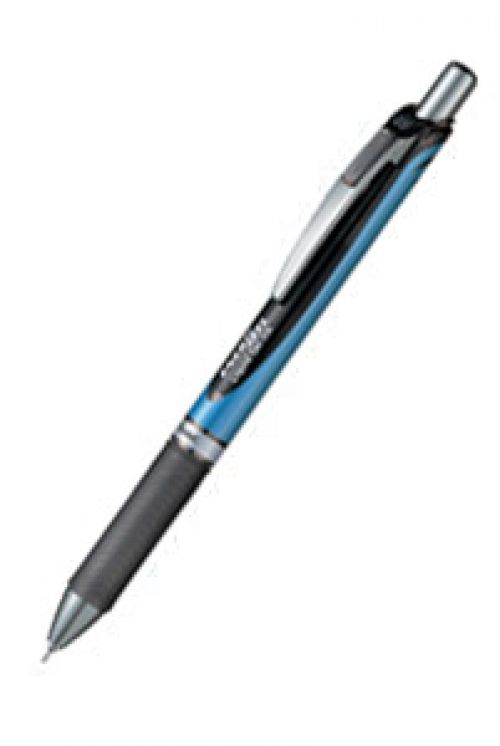 Pentel Energel XM Retractable Gel Rollerball Pen 0.5mm Tip 0.25mm Line Black (Pack 12)