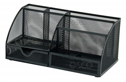 Osco Mesh Large Desk Organiser Scratch Resistant (Black)