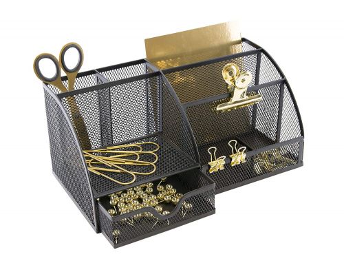 Osco Mesh Large Desk Organiser Scratch Resistant (Black)