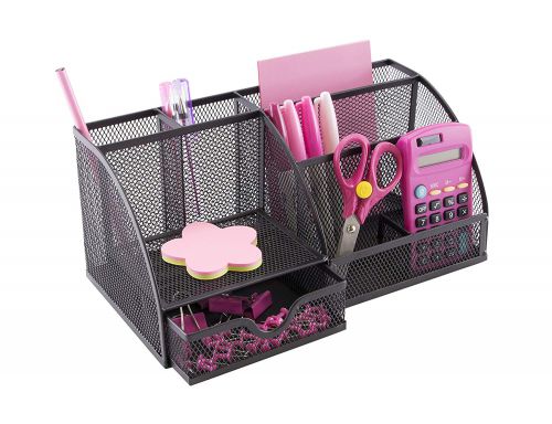 Osco Mesh Large Desk Organiser Scratch Resistant (Black)