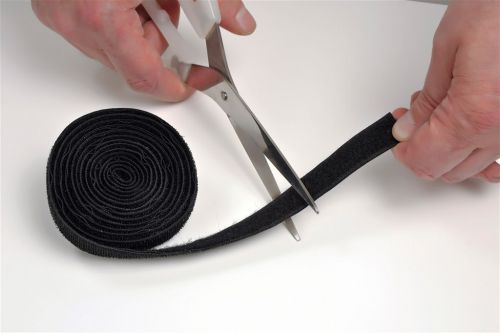 D-Line Cable Tidy Band reusable hook & Loop 1.2m Black cttape1.2b