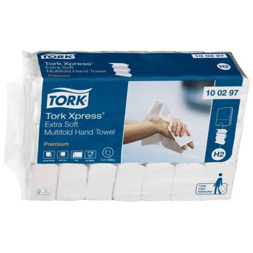 Tork Xpress Extra Soft H2 Multifold Hand Towel 100 Sheets White (Pack 21) - 100297