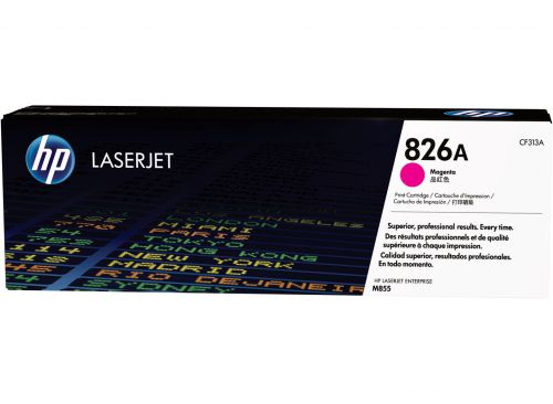 HP 826A Magenta Standard Capacity Toner 31.5K pages for HP Color LaserJet Enterprise M855 - CF313A