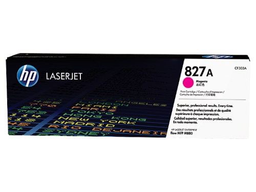 HP 827A Magenta Standard Capacity Toner 32K pages for HP Color LaserJet Enterprise M880 - CF303A