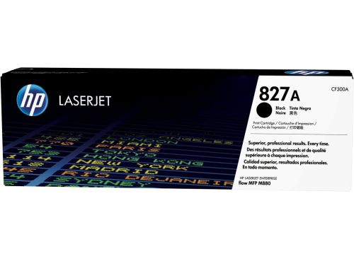HP 827A Black Standard Capacity Toner 29.5K pages for HP Color LaserJet Enterprise M880 - CF300A