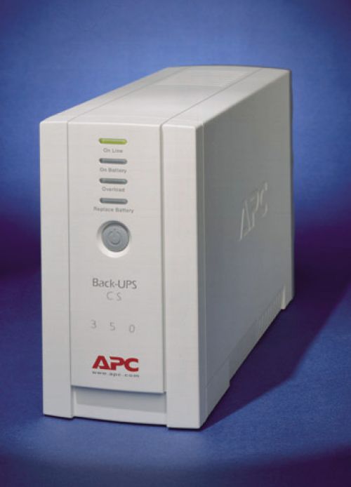 8APCBK350EI | APC's Back-UPS 350EI, 500EI and 650EI offer guaranteed power protection for computers and other  electronics in your home or business. Models provide enough battery backup power so you can work through short length power outages as well as safeguard your equipment from damaging surges and spikes that travel along utility and data lines.  Together with a variety of standard features, APC’s Back-UPS 350EI, 500EI and 650EI are perfect choices to protect your productivity from the constant threat of bad power and lost data. 