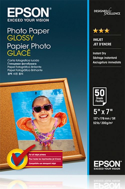 Epson Glossy Photo Paper 13 x 18cm 50 Sheets - C13S042545
