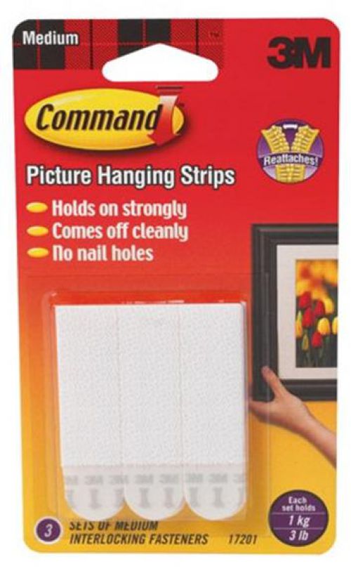 Command™ Medium White Picture Hanging Strips 17201 - 4 Pack