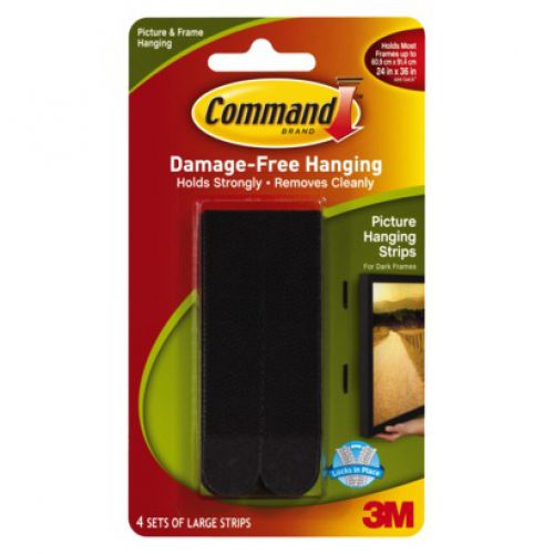 3M Command Picture Hanging Strips Large White (Pack 4) 17206 - 7100109344