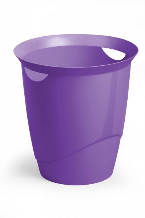 Durable Trend Waste Basket Translucent Purple 16 Litre 1701710992
