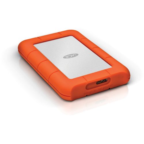 8LAC9000298 | The LaCie Rugged Mini Hard Disk shares features with our popular Rugged Hard Disk, like shock resistance, drop resistance, and a rubber sleeve for added protection. But with the Rugged Mini, we've gone a step further: it's also rain-resistant, and pressure-resistant-you can drive over it with a 1-ton car, and it still works! Its small size makes it perfect to take with you wherever you go, and its Rugged exterior provides protection against accidental drops, shock, or pressure.