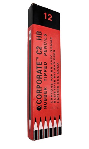 Corporate Woodcase Pencil with Eraser HB 785100 [Box 12]