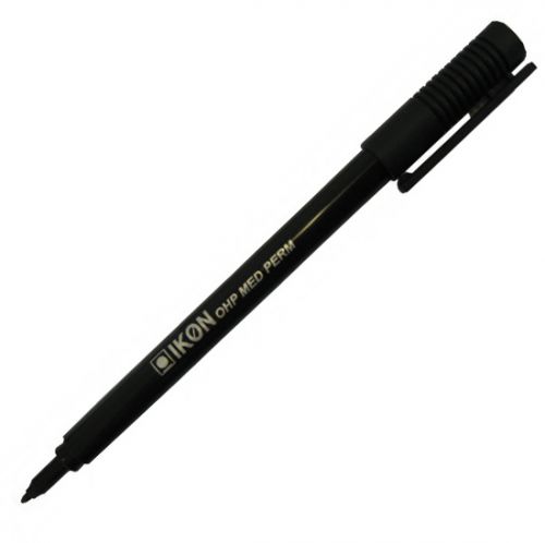 ValueX OHP Pen Permanent Medium 0.7mm Line Black (Pack 10) - 742501