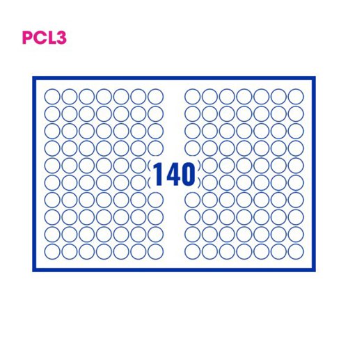 Pcl3 25 Gloss Perm Labels 140 Lab/Sht Sra3 100Sh/Bx 100% PEFC Certified