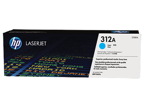 HP 312A Cyan Standard Capacity Toner 2.7K pages for HP Color LaserJet Pro M476 - CF381A