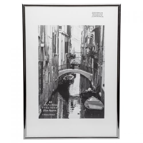 A3 Poster Display Frame Plastic Silver/Black PACFA3B-SIL