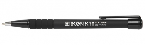 17966HA | The Ikon K10 is a soft feel ballpen with a rubberised barrel and grip for comfortable use. Retractable medium point nib with smooth writing.