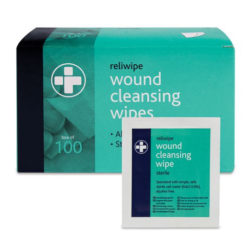 Reliance Medical Reliwipe Moist Saline Cleansing Wipe PK100