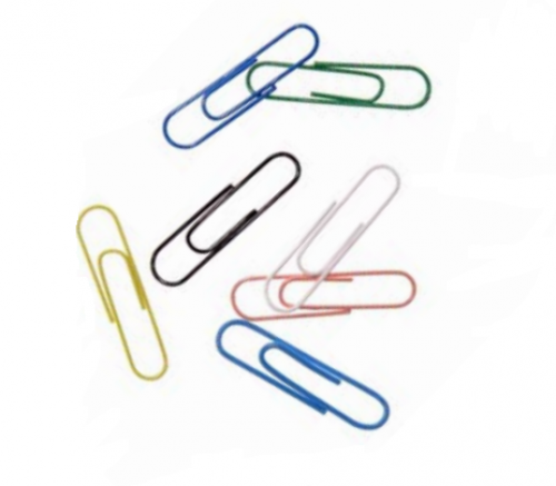 Value Paperclip Large Plain 33mm Assorted Colours PK1000