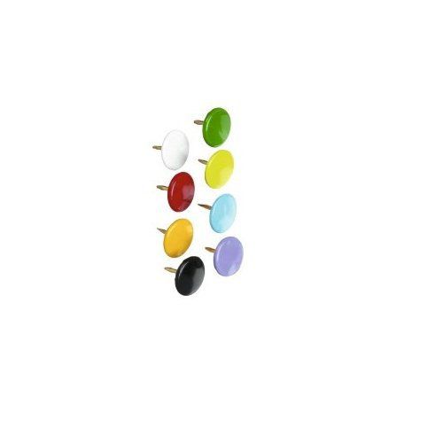 ValueX Drawing Pin 9.5mm Assorted Colours (Pack 50) - 26151 Whitecroft Essentials