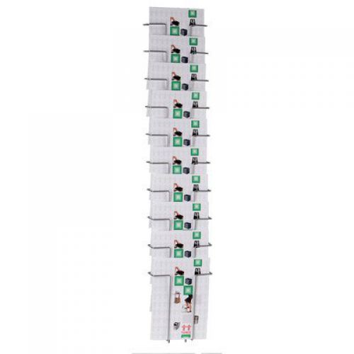 Twinco Agenda Wall Mounted Literature Holder Silver A4 10 Compartment 5150-8