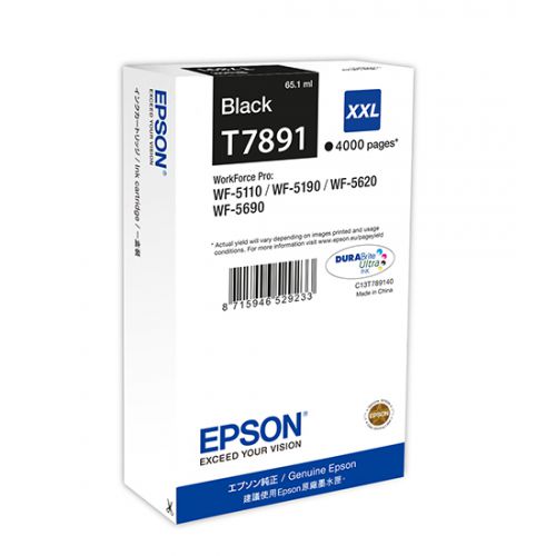 Epson T7891XXL Black High YieId Ink Cartridge 65ml - C13T789140