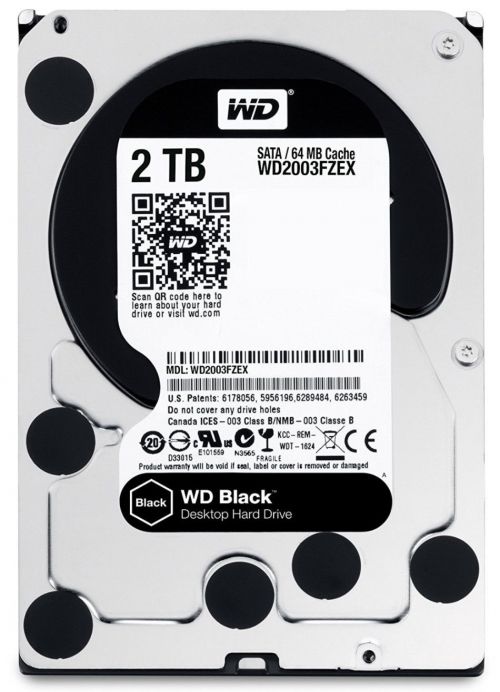 Western Digital Black 2TB SATA 6Gbs 7200 RPM 64MB Cache 3.5 Inch Internal Hard Disk Drive Hard Disks 8WD2003FZEX