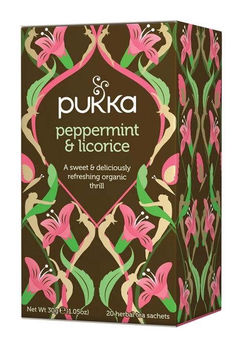 Pukka Tea Peppermint & Licorice Teas Envelopes (Pack 20) 5060229011107