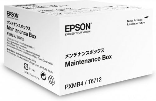 EPT671200 | The printer ink maintenance tank is user replaceable. The printer will alert you when getting low or when tank needs to be changed.Keep your printer operating at peak efficiency with a genuine Epson T6712 maintenance box. This authentic Epson maintenance box stores the ink that is flushed out when you clean your print heads, and it is essential for the proper operation and longevity of your printer. When you choose a genuine Epson C13T671200 maintenance box, you can rest assured that it is manufactured to the highest standards and will fit your printer perfectly. When your printer notifies you that it is time to replace your maintenance box, don't settle for second-best. Opt for this Epson product for your home or office printing needs.