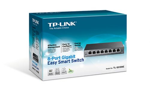 TP Link 8 Port Gigabit Managed Easy Smart Switch Ethernet Switches 8TPTLSG108E