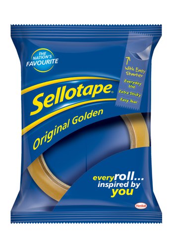 Sellotape Original Golden Tape 24x66 Adhesive Tape SE9383