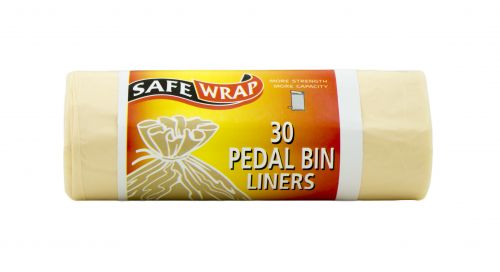 Safe Wrap 30 Pedal Bin Liners White 4 Packs Of 30