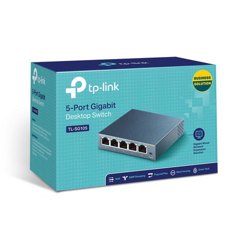 TP Link Unmanaged 5 Port Gigabit Desktop Switch Ethernet Switches 8TPTLSG105