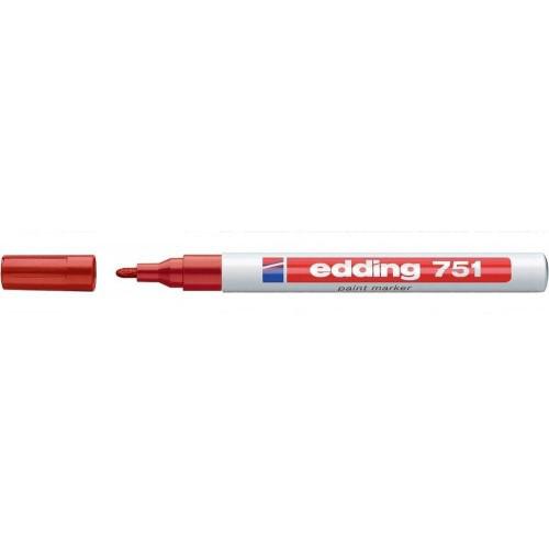 edding 751 Paint Marker Bullet Tip 1-2mm Line Red (Pack 10) - 4-751002